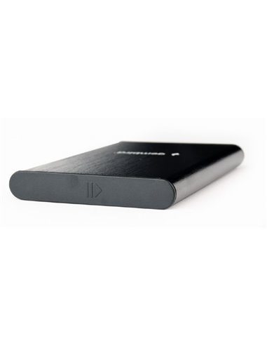 Gembird EE2-U3S-6, USB 3.1 2.5'' enclosure with USB Type-C port, brushed aluminum, Black