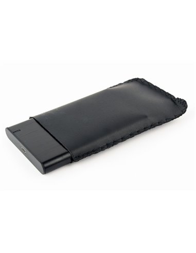 Gembird EE2-U3S-6, USB 3.1 2.5'' enclosure with USB Type-C port, brushed aluminum, Black