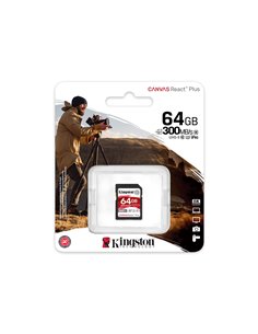 Карта памяти SD 64GB V90 Kingston Canvas React Plus, 300MB/s, UHS-II