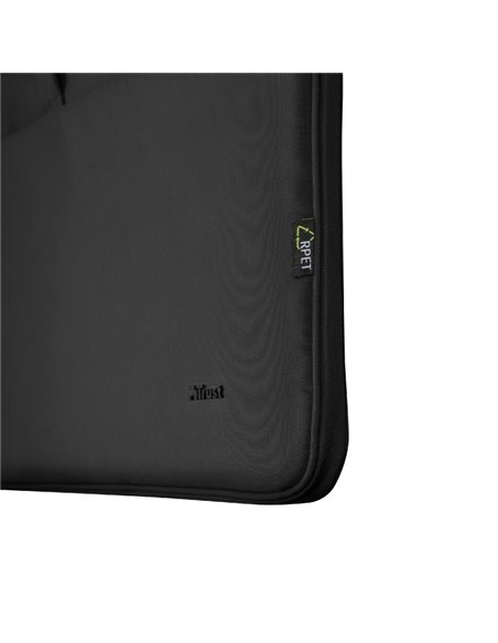 Trust NB bag 16” Bologna, Eco-friendly Slim laptop bag for 16” laptops, (410 x 290mm), Black Trust NB bag 16” Bologna, Eco-friendly Slim laptop bag for 16” laptops, (410 x 290mm), Black