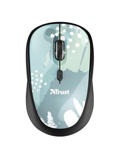 Trust Yvi Wireless Mouse - Blue, 8m 2.4GHz, Micro receiver, 800-1600 dpi, 4 button, Rubber sides for comfort and grip,USB