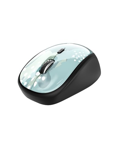 Trust Yvi Wireless Mouse - Blue, 8m 2.4GHz, Micro receiver, 800-1600 dpi, 4 button, Rubber sides for comfort and grip,USB