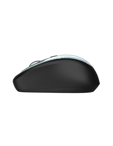 Trust Yvi Wireless Mouse - Blue, 8m 2.4GHz, Micro receiver, 800-1600 dpi, 4 button, Rubber sides for comfort and grip,USB