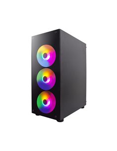 Carcasa Gaming 1STPLAYER Fire Dancing V3-B / w/oPSU / Side-Window / 4x120mm / ATX / Black