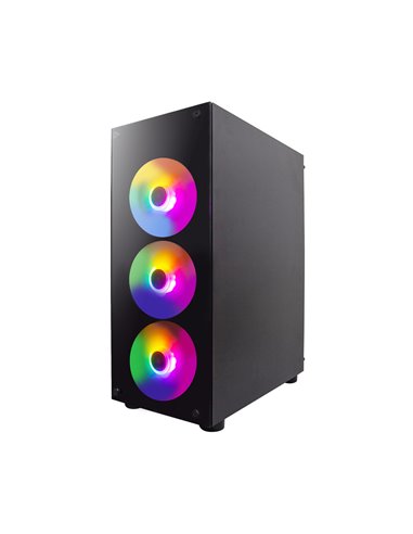 Carcasa Gaming 1STPLAYER Fire Dancing V3-B / w/oPSU / Side-Window / 4x120mm / ATX / Black