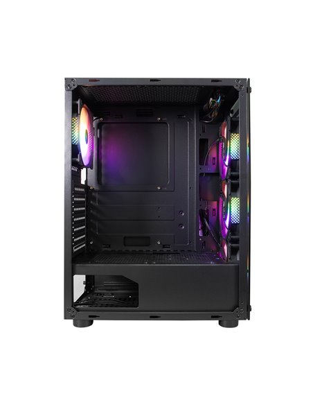Игровой Корпус 1STPLAYER Fire Dancing V3-B / w/oPSU / Side-Window / 4x120mm / ATX / Black