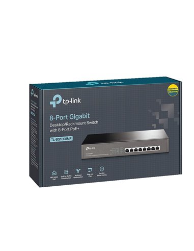 Switch TP-LINK TL-SG1008MP / 8 port / Gigabit / PoE