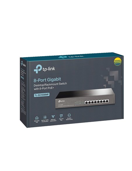 Коммутатор TP-LINK TL-SG1008MP / 8 port / Gigabit / PoE