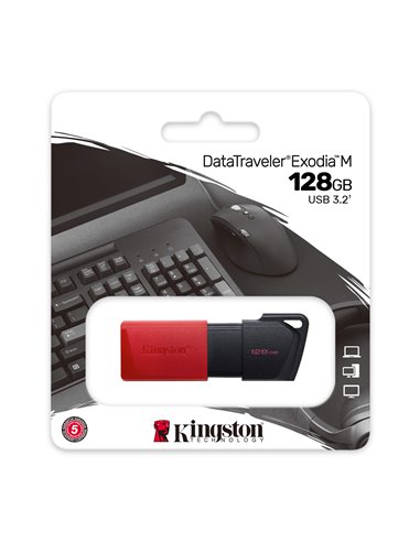 Flash Drive USB Kingston DataTraveler Exodia M / 128GB / 100 MByte/s