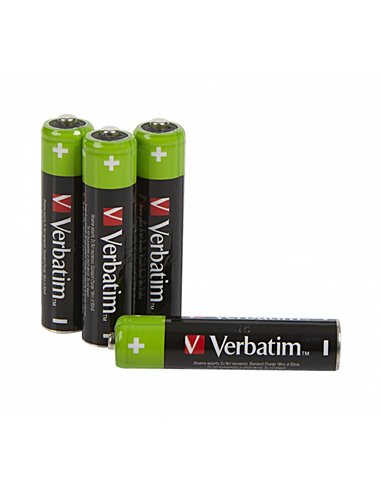 Аккумуляторные батареи Verbatim AAA/ HR03 950 mAh, 4 Pack