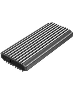 USB enclosure for M.2 NVMe drives, USB 3.1 gen 2 (10 Gbps), RGB LED backlight, aluminum, support: M.2 of 22 mm 2230, 2242, 22... 2