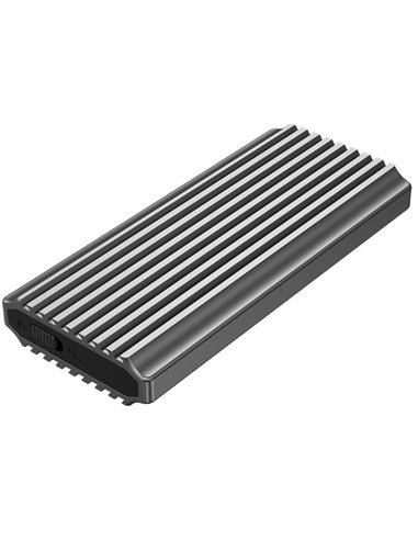 USB enclosure for M.2 NVMe drives, USB 3.1 gen 2 (10 Gbps), RGB LED backlight, aluminum, support: M.2 of 22 mm 2230, 2242, 22...
