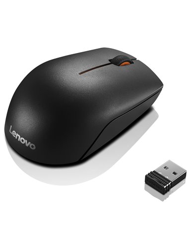 Mouse Wireless Lenovo 300/ Nano Receiver/ 1000dpi/ Optical/ Black