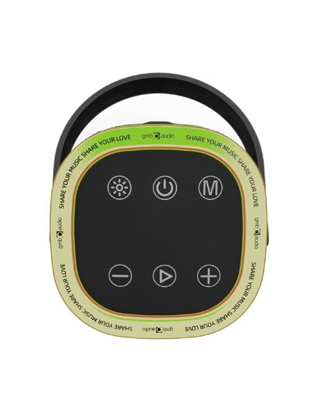 Boxa portabila Gembird SPK-BT-LED-06/ 10W / Bluetooth / microSD / USB / 1800 mAh