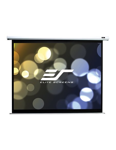 Elite Screens 84” (16:9) 186 x 105 cm, Electric Projection Screen, Spectrum Series with IR/Low Voltage 3-way wall box, White