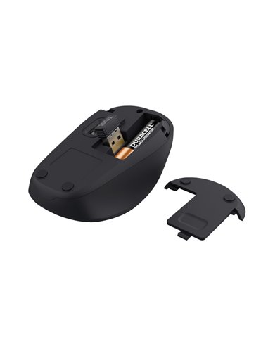 Wireless Silent Mouse Trust Yvi + Eco / 8m 2.4GHz Micro receiver / 1600dpi / Black
