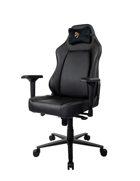 Fotoliu Gaming AROZZI Primo PRIMO-PU-GD/ 135-145kg / 165-190cm / Black/Gold