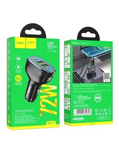 USB автомобильное зарядное устройство HOCO ”NZ11 Guide” / 2xUSB + 2xUSB-C / 72W / up to PD36W / QC3.0 / Black 2
