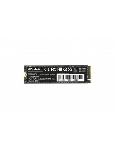 M.2 NVMe SSD Verbatim Vi3000 / 512GB M.2 NVMe SSD Verbatim Vi3000 / 512GB