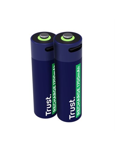 Trust Аккумуляторная батарея USB-C AA/ 1700 mAh/ up to 800 charge cycles/ 2 Pack