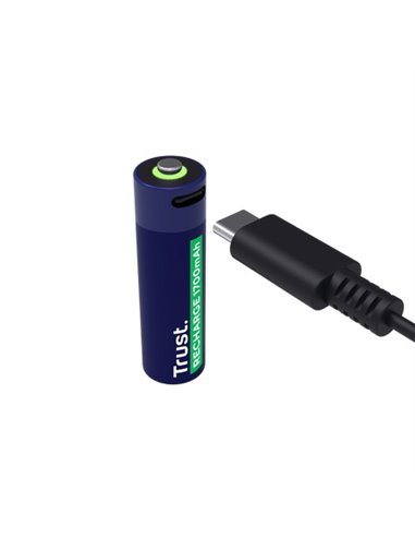 Trust Baterie reincarcabila USB-C AA/ 1700 mAh/ up to 800 charge cycles/ 2 Pack
