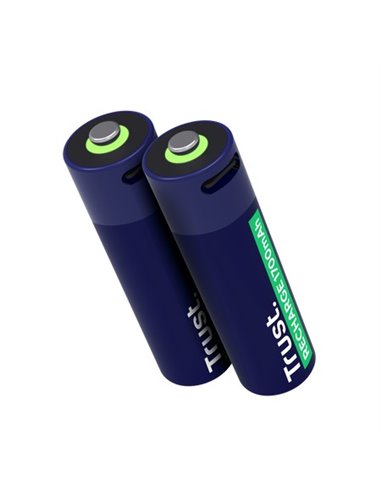 Trust Baterie reincarcabila USB-C AA/ 1700 mAh/ up to 800 charge cycles/ 2 Pack