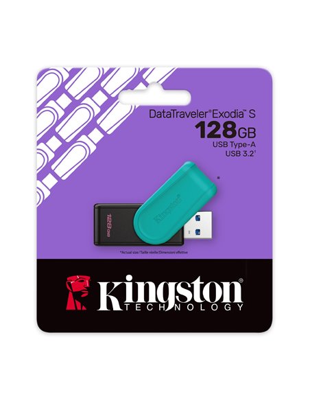 Flash Drive USB Kingston DataTraveler Exodia S / 128GB / 100 MByte/s