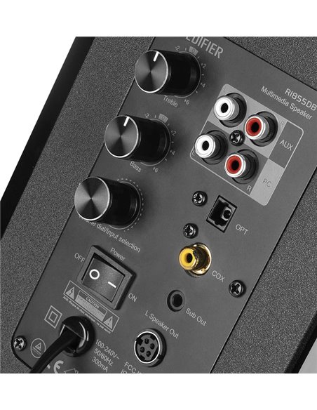 Колонки Edifier R1855DB Matte Black / 70W RMS / Bluetooth 4.0 / AUX / RCAx2 / optical / coaxial / remote control / wooden Колонки Edifier R1855DB Matte Black / 70W RMS / Bluetooth 4.0 / AUX / RCAx2 / optical / coaxial / remote control / wooden