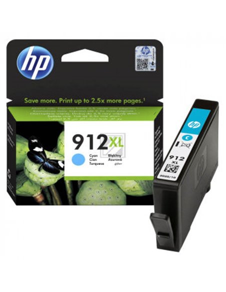 912XL (3YL81AE) Cyan Ink Cartridge; (for HP OfficeJet Pro 8010 series, 8012 Pro Aio, 8013 Pro Aio, 8014 Pro Aio, 8015 Pro Ai...