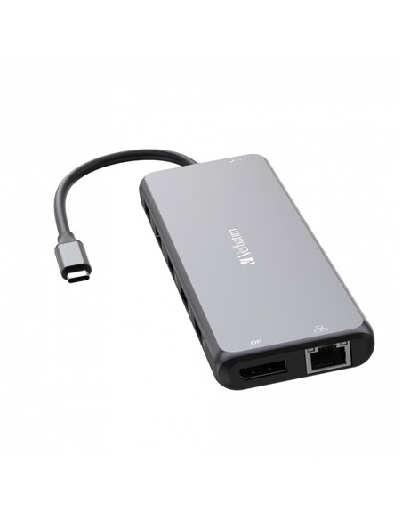 Многопортовый Адаптер Verbatim CMH-13/ USB-С/ 3xUSB-A 3.2/ 1xUSB-A 3.2(Gen2)/ 2xUSB-A/ 2xUSB-C/ 2xHDMI/ 1xDP/ RJ45