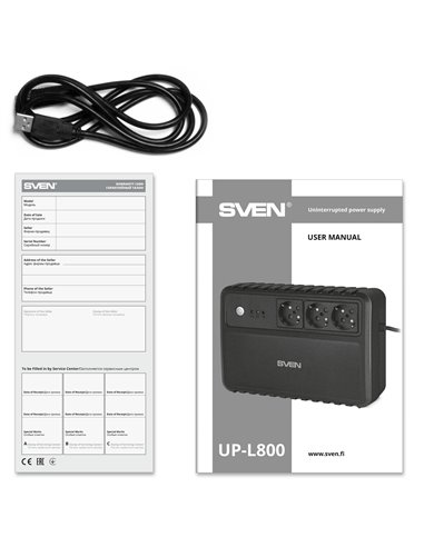 ИБП SVEN UP-L800 / AVR / 800VA /400W