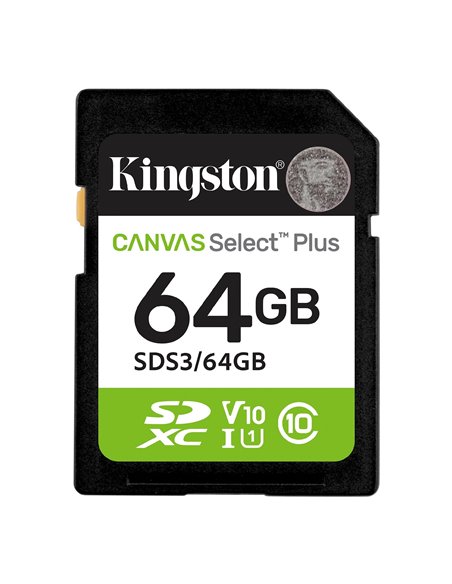 Карта памяти SD 64GB Kingston Canvas Select Plus, 150MB/s