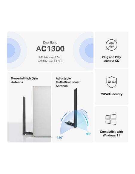 USB2.0 Адаптор / Wi-Fi 5 / MERCUSYS MA30H