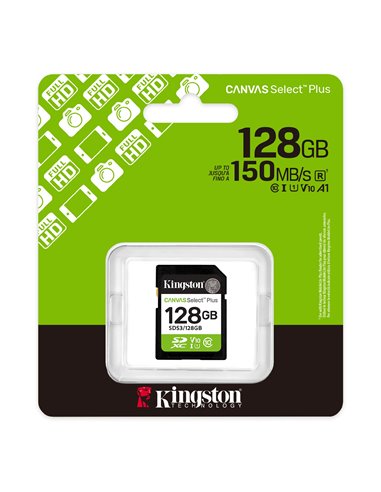 Card de memorie SD 128GB Kingston Canvas Select Plus, 150MB/s