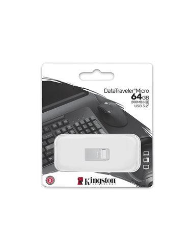 Flash Drive USB Kingston DataTraveler Micro G2/ 64GB/ 200 MB/s
