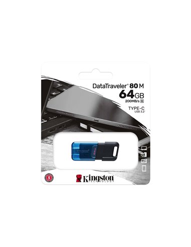 Flash Drive USB-С Kingston DataTraveler 80M / 64GB / 200 MByte/s