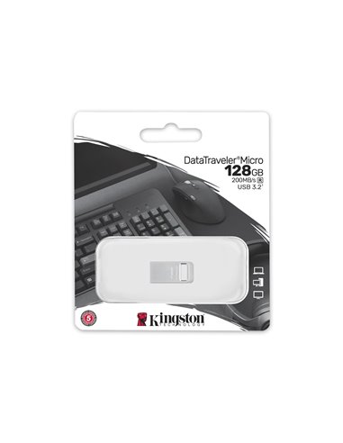 Флеш-накопитель USB Kingston DataTraveler Micro G2/ 128ГБ/ 200 MB/s