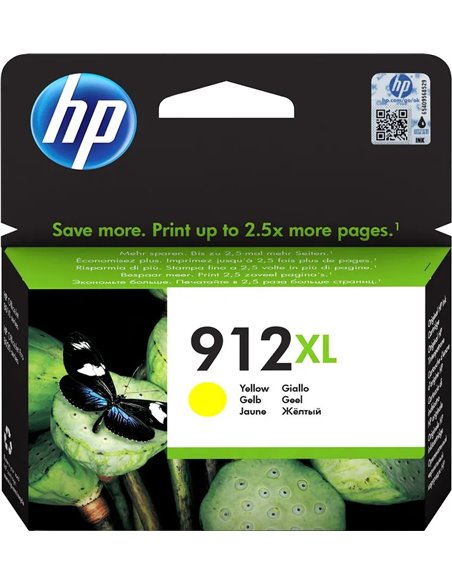 912XL (3YL83AE) Yellow Ink Cartridge; (for HP OfficeJet Pro 8010 series, 8012 Pro Aio, 8013 Pro Aio, 8014 Pro Aio, 8015 Pro ...