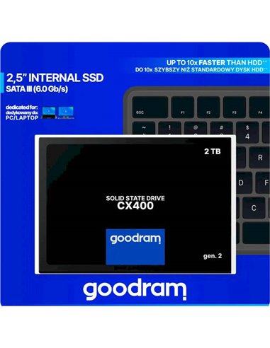 SSD 2.5” GOODRAM CX400 Gen.2, 2.0TB