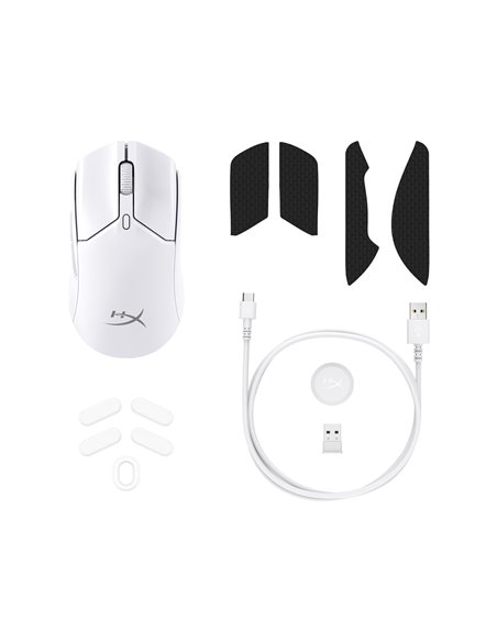 Mouse Gaming Wireless HYPERX Pulsefire Haste 2 Mini, White [7D389AA]