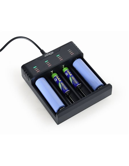 Incarcator rapid de baterii Ni-MH + Li-ion EnerGenie BC-USB-02