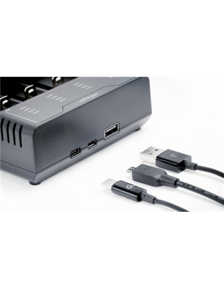 Incarcator rapid de baterii Ni-MH + Li-ion EnerGenie BC-USB-02