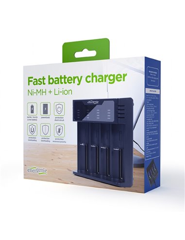 ”Быстрое” зарядное USB-устройство для аккумуляторов Ni-MH + Li-ion EnerGenie BC-USB-02