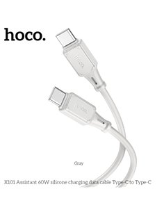 Cablu USB-C to USB-C HOCO “X101 Assistant” / 1m / Silicone / 60W / up to 3A / Gray 2