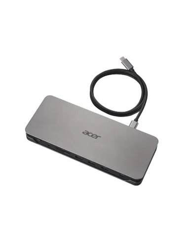 Док-станция Acer ADK230/ 2x HDMI/ 1x DP/ 2x USB-C 3.2 gen 1/ 3xUSB-A 3.2 gen2 / RJ-45/ SD Card Reader/ 100W