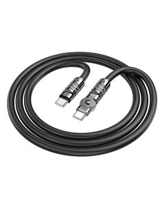 Cablu USB-C la USB-C HOCO “U118 Triumph” / 1.2m / Zinc alloy / 60W / up to 3A / Black 2
