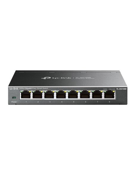 Коммутатор TP-LINK TL-SG108E / 8 port / Gigabit / RJ45 / steel case