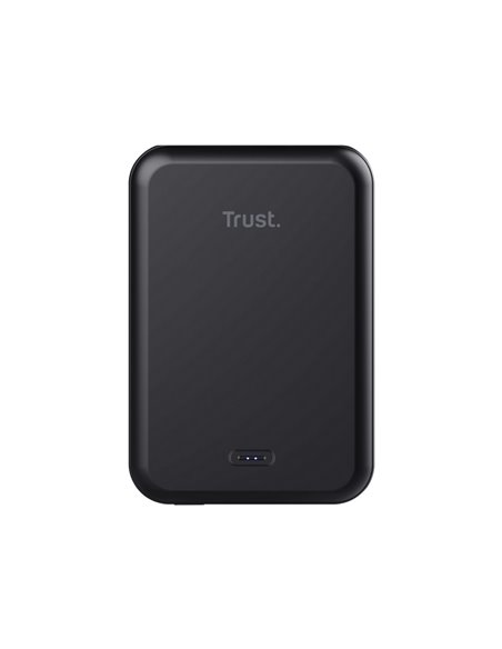 Powerbank magnetic wireless Trust MAGNO / 5000 mAh / Black