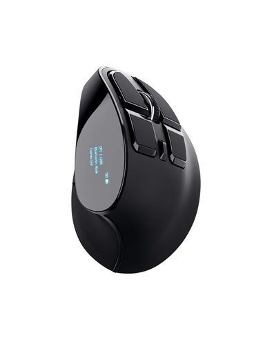 Беспроводная перезаряжаемая эргономичная мышь Trust VOXX / 2.4GHz/ Bluetooth/ Black