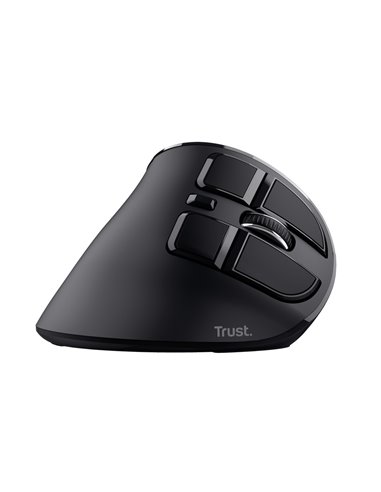 Беспроводная перезаряжаемая эргономичная мышь Trust VOXX / 2.4GHz/ Bluetooth/ Black